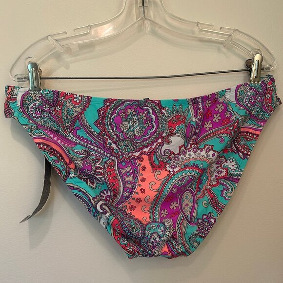 NWT Aqua Couture multicolor paisley swim bottom sz XL - Picture 8 of 10